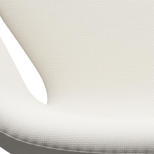 Fritz Hansen Swan Lounge Chair, Satin Brushed Aluminum/Diablo Snow