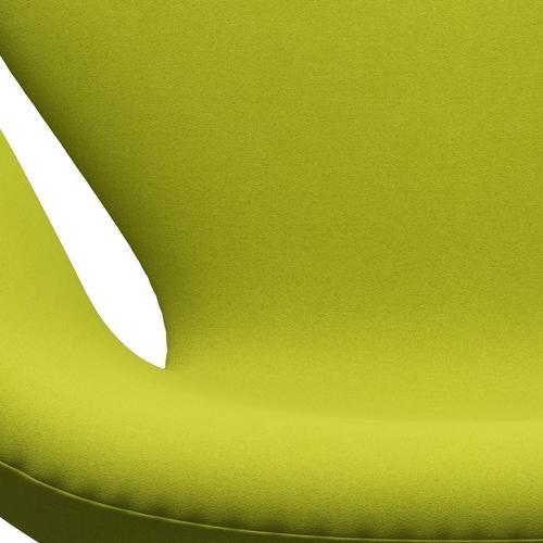 Fritz Hansen Swan Lounge Chair, Satin Brushed Aluminium/Divina Lime