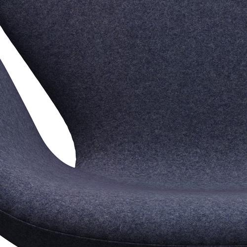 Fritz Hansen Swan Lounge Chair, Satin Brushed Aluminium/Divina Md Cool Grey