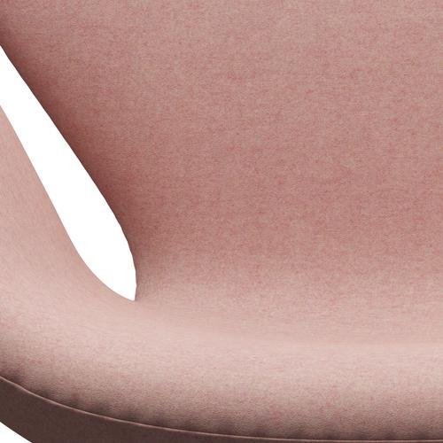 Fritz Hansen Swan Lounge Chair, Satin Brushed Aluminium/Divina Md Soft Pink