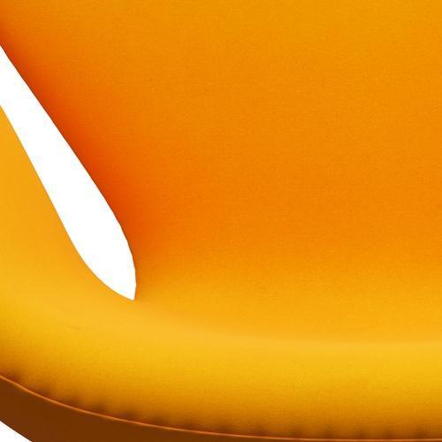 Fritz Hansen Swan Lounge Chair, Satin Brushed Aluminium/Divina Orange (426)