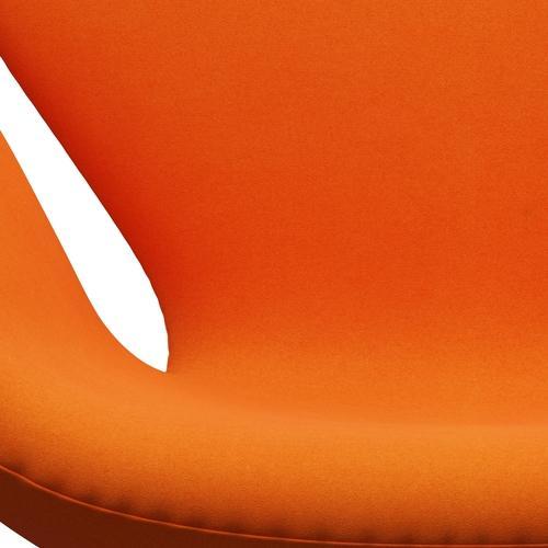 Fritz Hansen Swan Lounge Chair, Satin Brushed Aluminium/Divina Pastello Orange