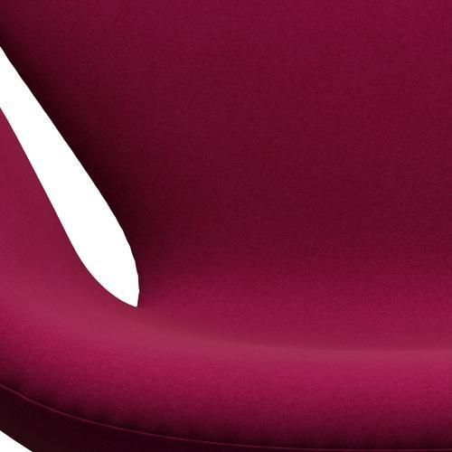 Fritz Hansen Swan Lounge Chair, Satin Brushed Aluminium/Divina Pink Dark
