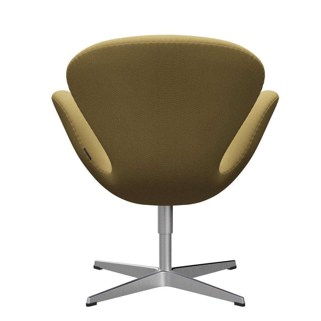 Fritz Hansen Swan Lounge Chair, Satin Brushed Aluminium/Fame Beige (62068)