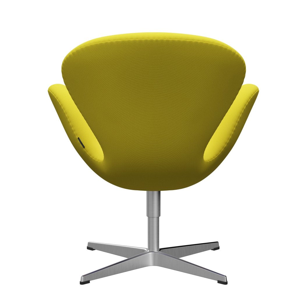 Fritz Hansen Swan Lounge Chair, Satin Brushed Aluminium/Fame Yellow