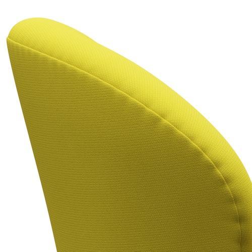 Fritz Hansen Swan Lounge Chair, Satin Brushed Aluminium/Fame Yellow