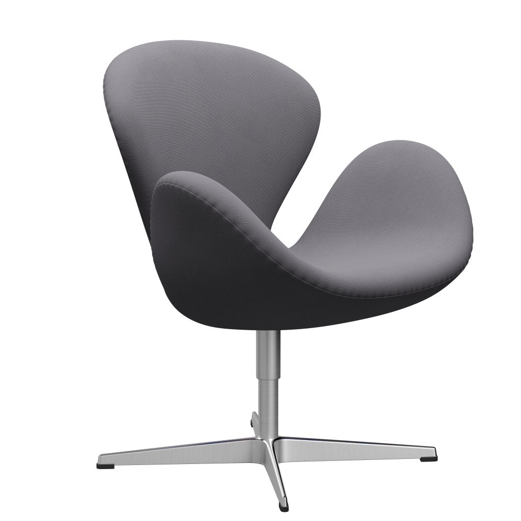 Fritz Hansen Swan Lounge Chair, Satin Brushed Aluminium/Fame Grey (60078)