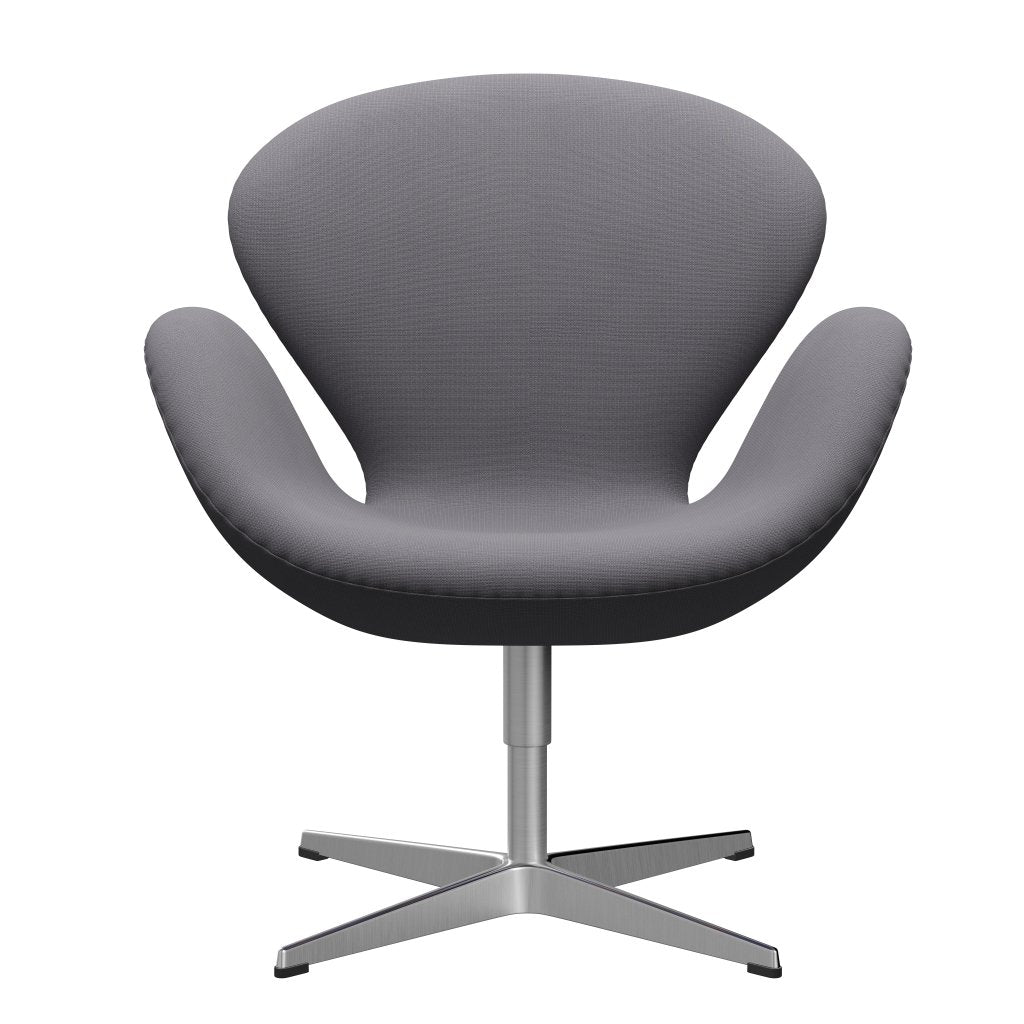 Fritz Hansen Swan Lounge Chair, Satin Brushed Aluminium/Fame Grey (60078)