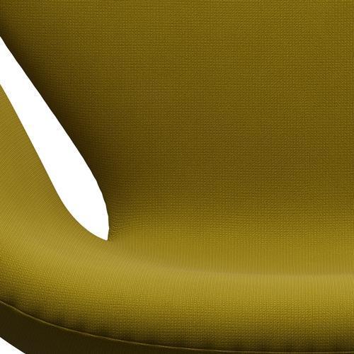 Fritz Hansen Swan Lounge Chair, Satin Brushed Aluminium/Fame Olive Green