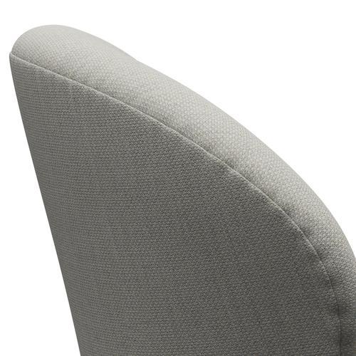 Fritz Hansen Swan Lounge Chair, Satin Brushed Aluminium/Fiord Beige/Stone