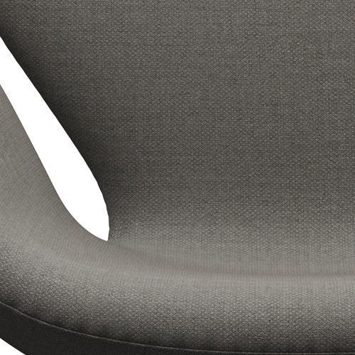 Fritz Hansen Swan Lounge Chair, Satin Brushed Aluminium/Fiord Grey/Stone