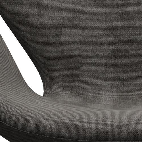 Fritz Hansen Swan Lounge Chair, Satingbrushed Aluminium/Hallingdal Grey Dark
