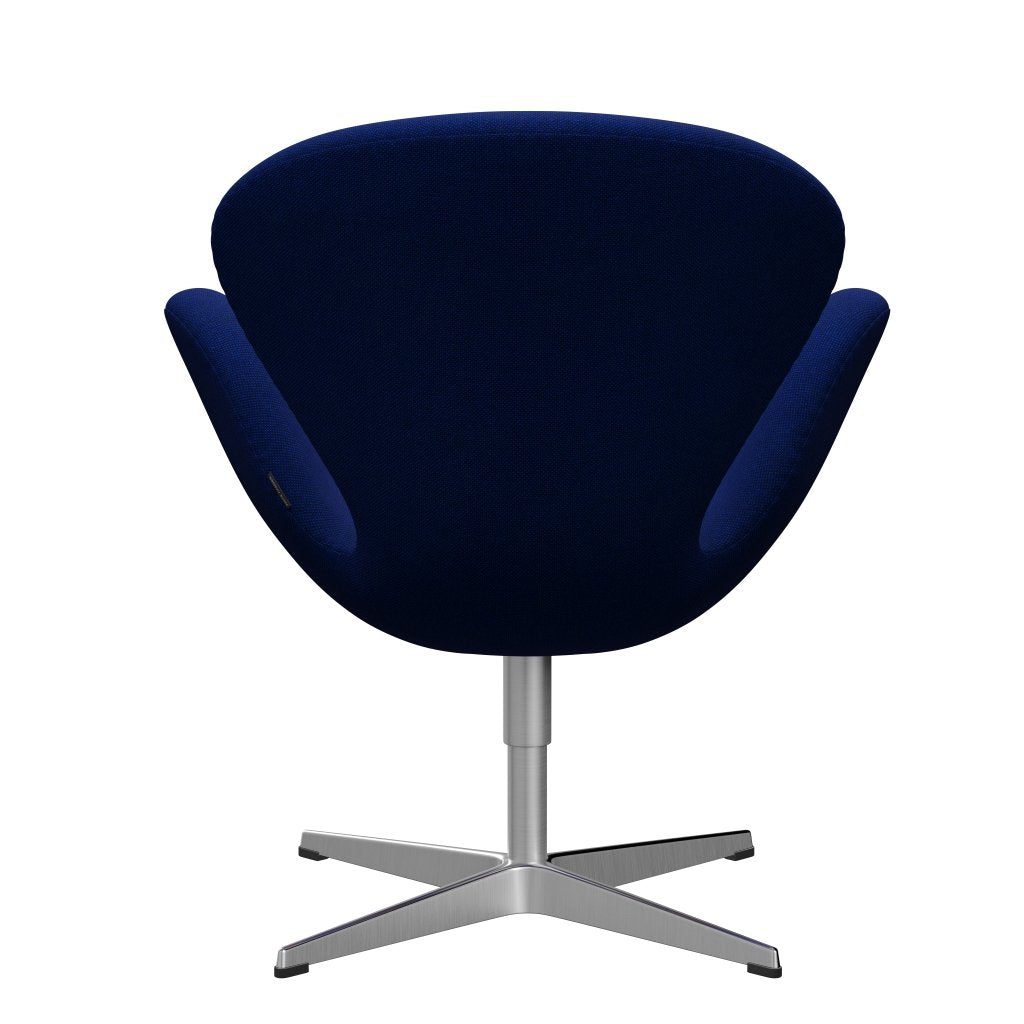 Fritz Hansen Swan Lounge Chair, Satin Brushed Aluminium/Hallingdal Sea Blue