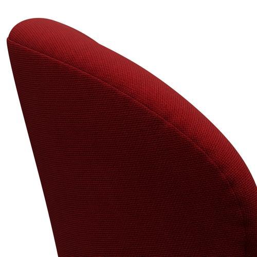 Fritz Hansen Swan Lounge Chair, Satin Brushed Aluminium/Hallingdal Red (657)