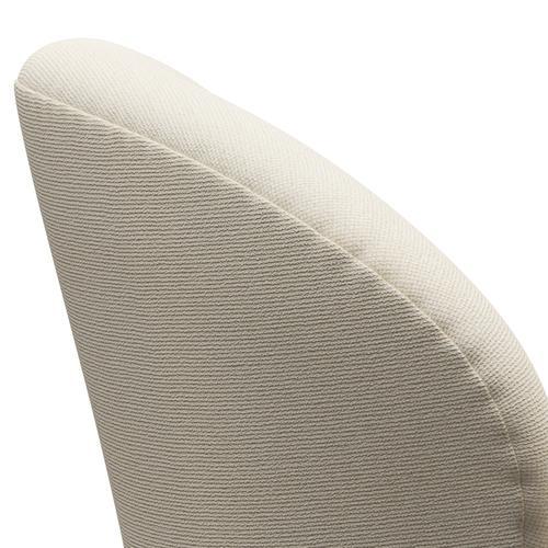 Fritz Hansen Swan Lounge Chair, Satin Brushed Aluminium/Hallingdal Wool White