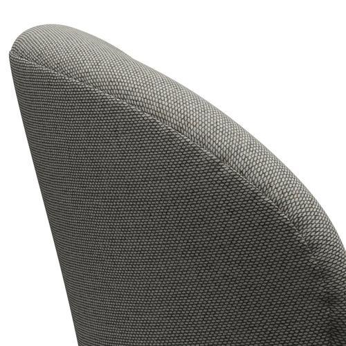 Fritz Hansen Swan Lounge Chair, Satin Brushed Aluminium/Re Wool Grey White/Plain