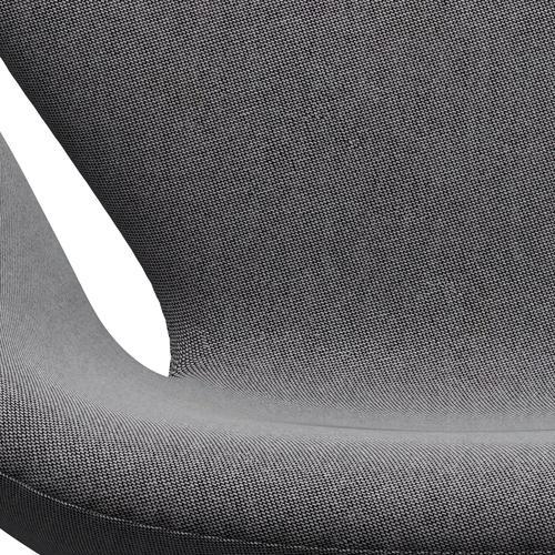 Fritz Hansen Swan Lounge Chair, Satin Brushed Aluminium/Rime Salt & Pepper