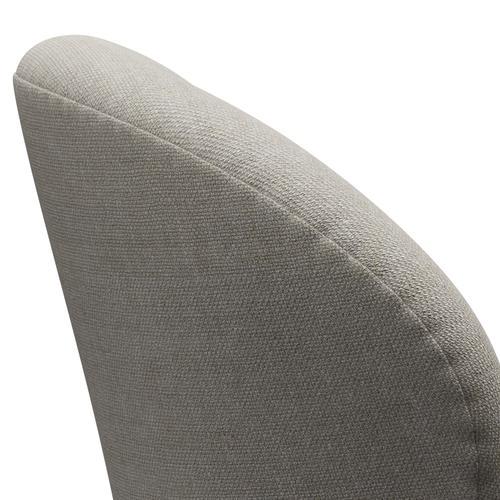 Fritz Hansen Swan Lounge Chair, Satin Brushed Aluminium/Sunniva Beige