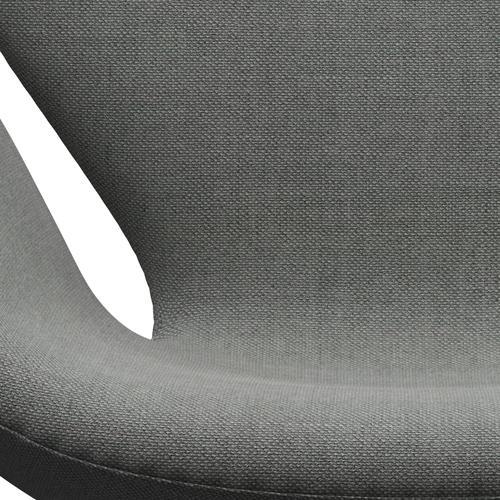 Fritz Hansen Swan Lounge Chair, Satin Brushed Aluminium/Sunniva Grey