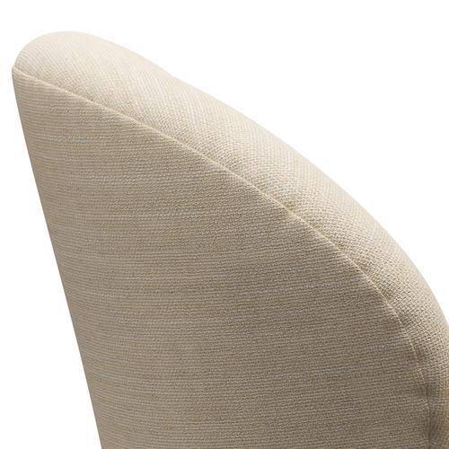 Fritz Hansen Swan Lounge Chair, Satin Brushed Aluminium/Sunniva Sand