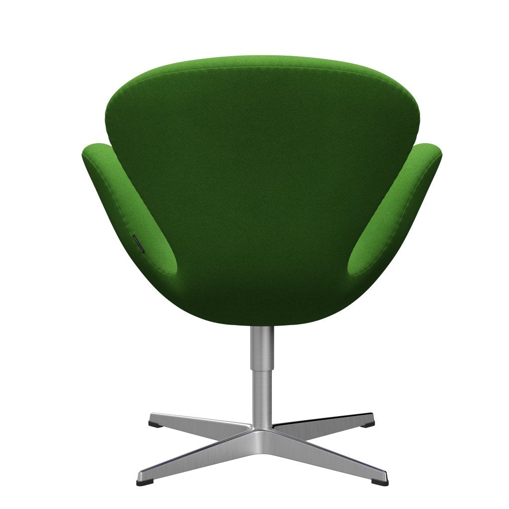 Fritz Hansen Swan Lounge Chair, Satin Brushed Aluminium/Tonus Light Green