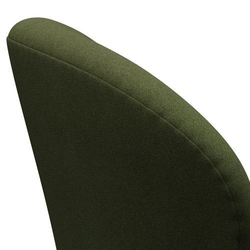 Fritz Hansen Swan Lounge Chair, Satin Brushed Aluminium/Tonus Military Green