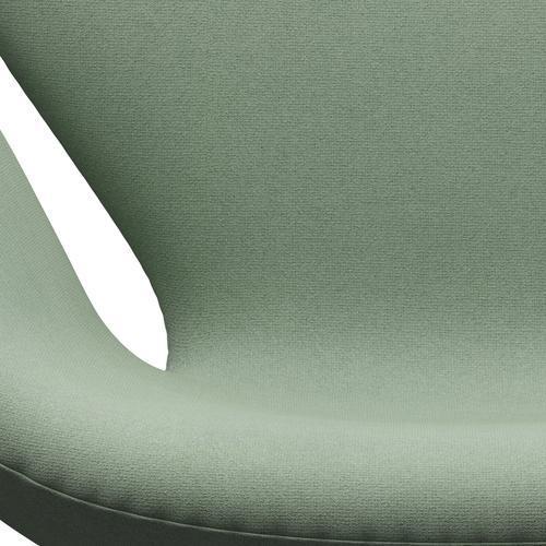 Fritz Hansen Swan Lounge Chair, Satin Brushed Aluminium/Tonus Mint Green