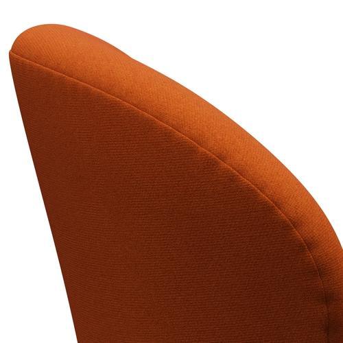 Fritz Hansen Swan Lounge Chair, Satin Brushed Aluminium/Tonus Orange (605)