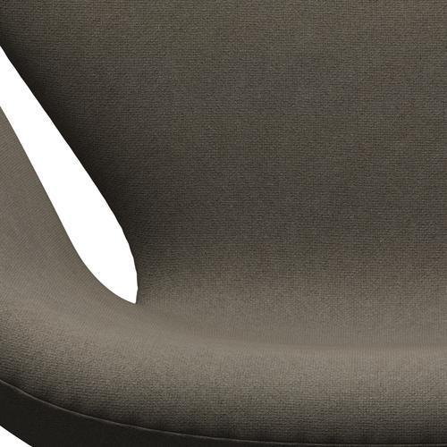 Fritz Hansen Swan Lounge Chair, Satin Brushed Aluminium/Tonus Dusty Brown