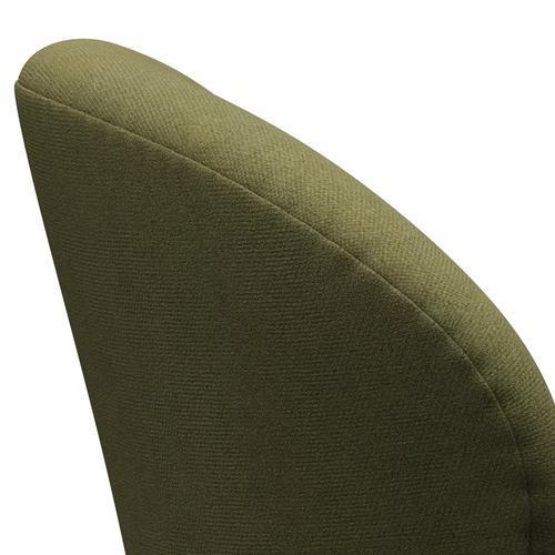 Fritz Hansen Swan Lounge Chair, Satin Brushed Aluminium/Tonus Dusty Green