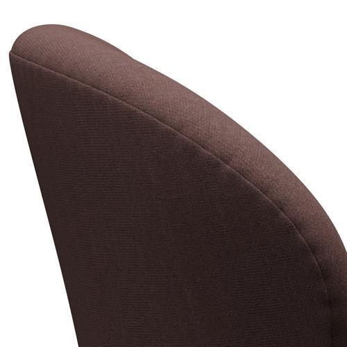 Fritz Hansen Swan Lounge Chair, Satin Brushed Aluminium/Tonus Violet Grey