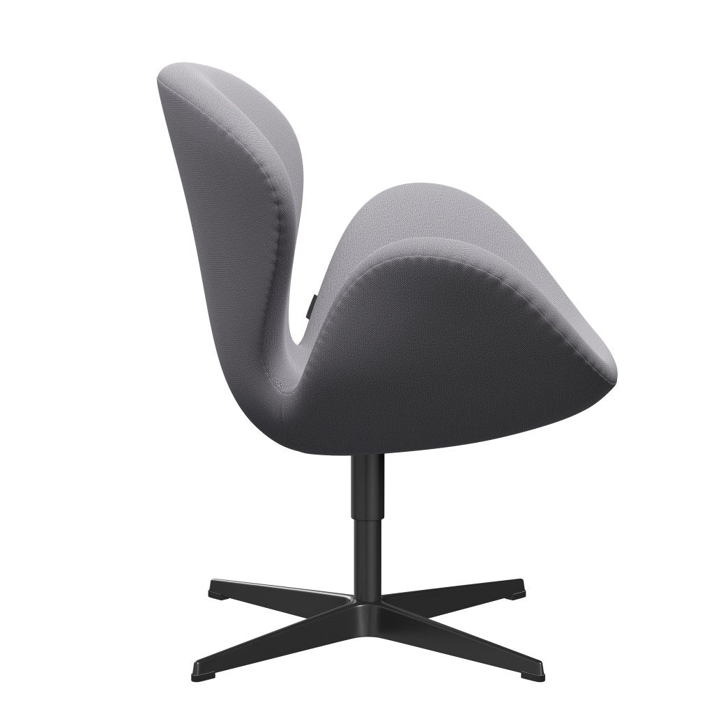 Fritz Hansen Swan Lounge Chair, Black Lacquered/Capture Light Grey