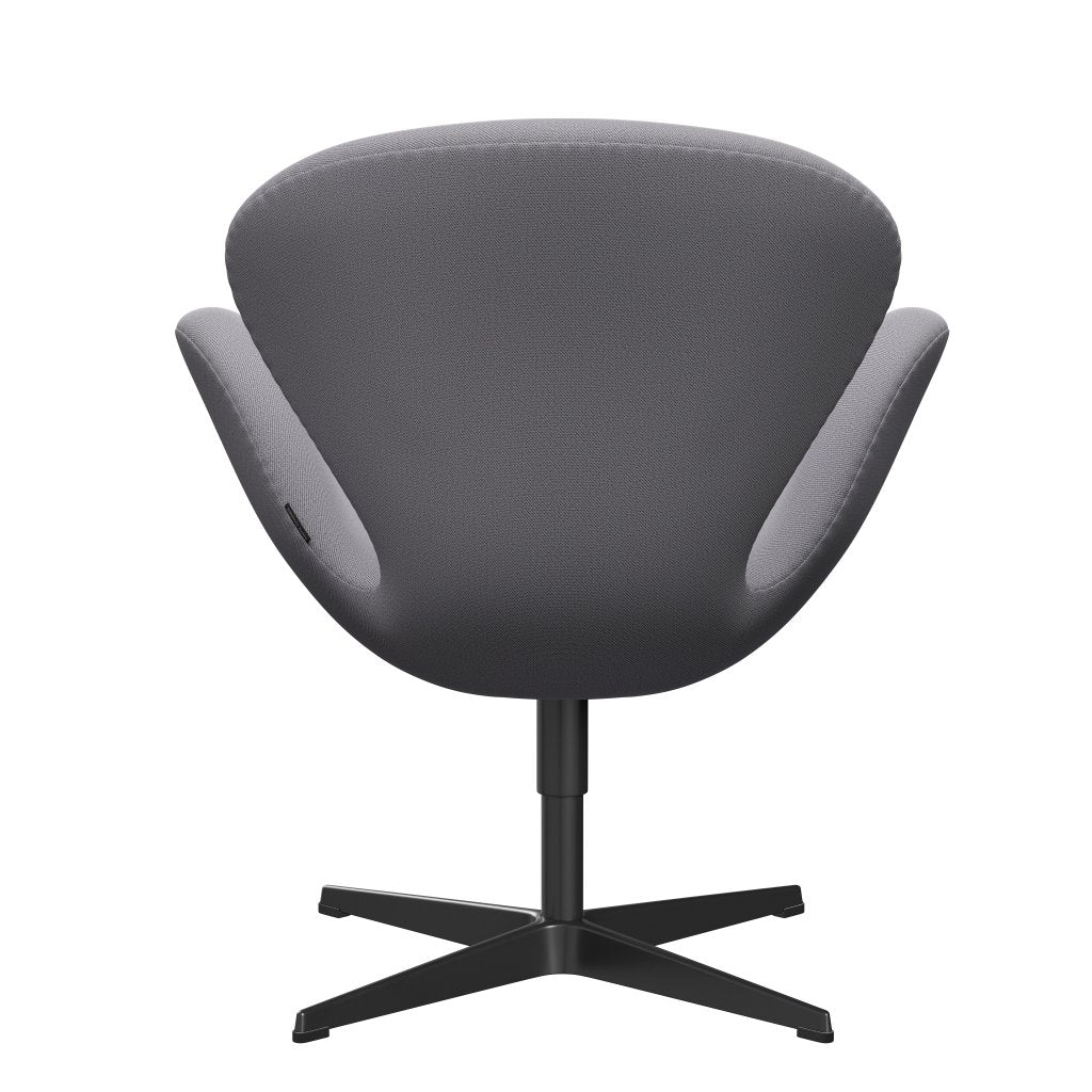 Fritz Hansen Swan Lounge Chair, Black Lacquered/Capture Light Grey