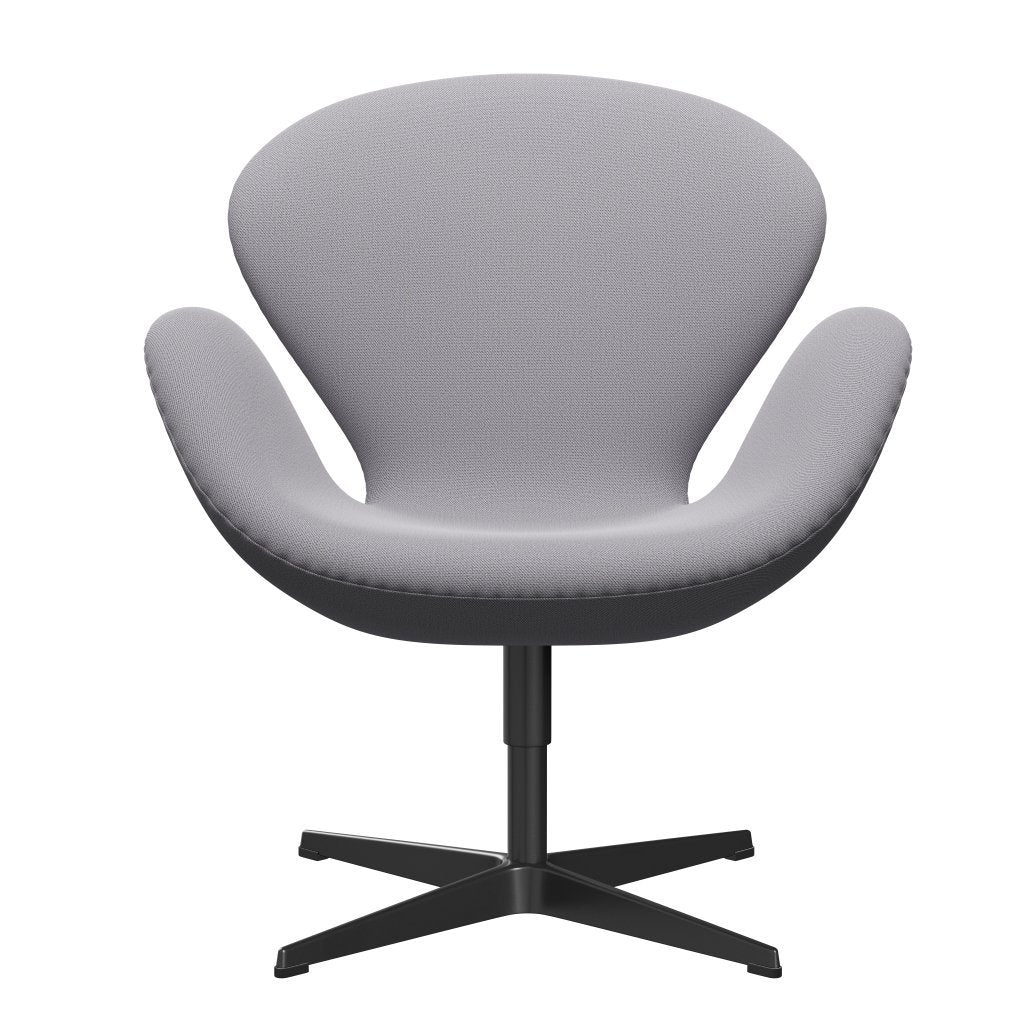 Fritz Hansen Swan Lounge Chair, Black Lacquered/Capture Light Grey