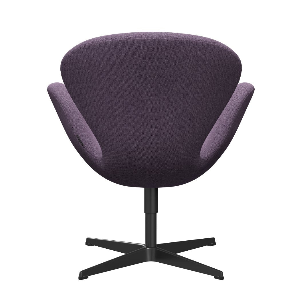 Fritz Hansen Swan Lounge Chair, Black Lacquered/Capture Light Violet