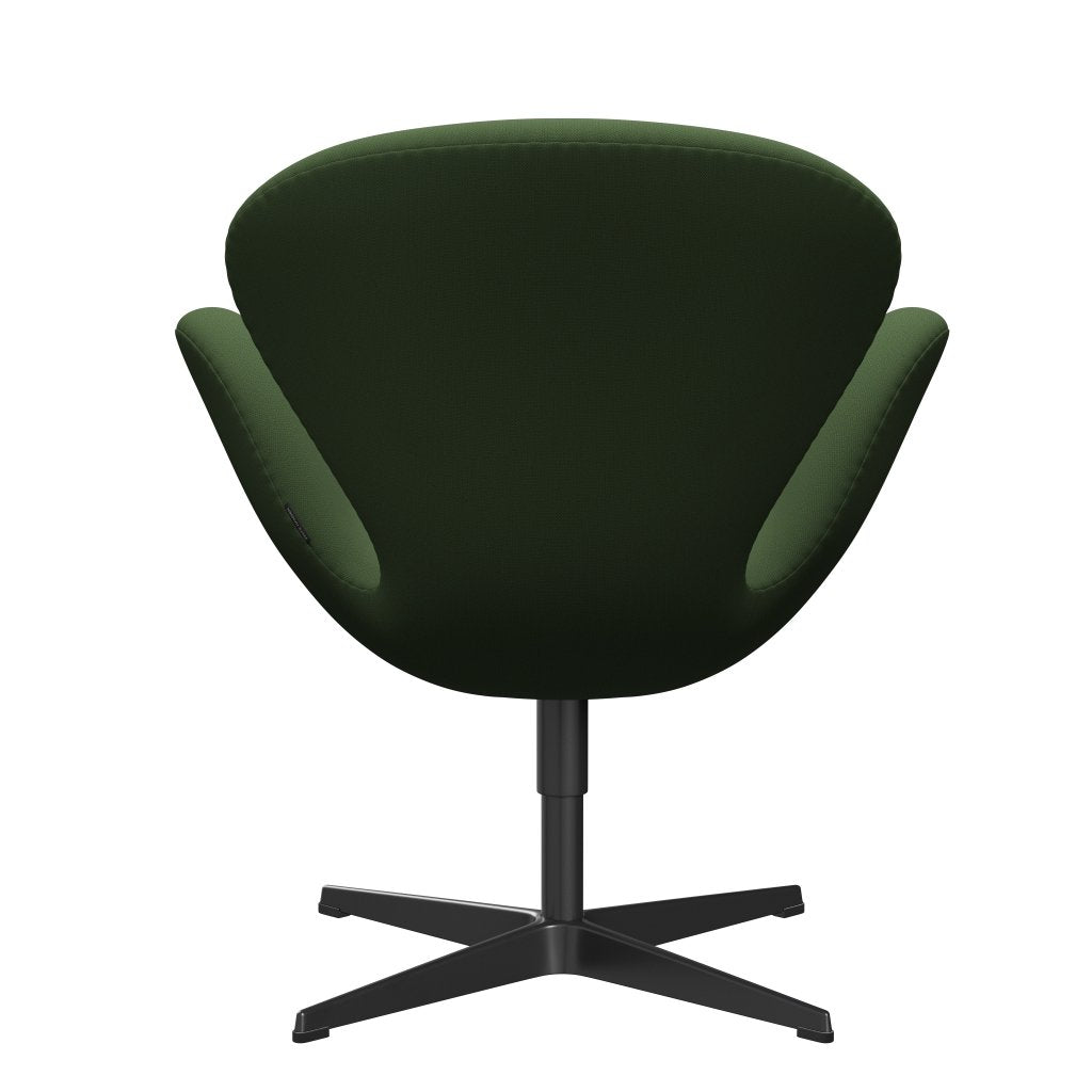 Fritz Hansen Swan Lounge Chair, Black Lacquered/Capture Moss Green