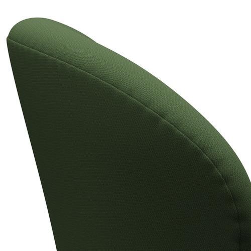 Fritz Hansen Swan Lounge Chair, Black Lacquered/Capture Moss Green