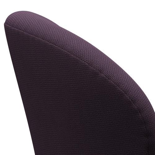 Fritz Hansen Swan Lounge Chair, Black Lacquered/Capture Violet Dark