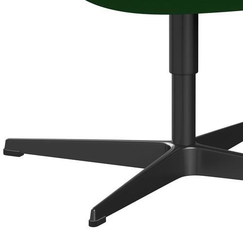 Fritz Hansen Swan Lounge Chair, Black Lacquered/Comfort Green (68003)