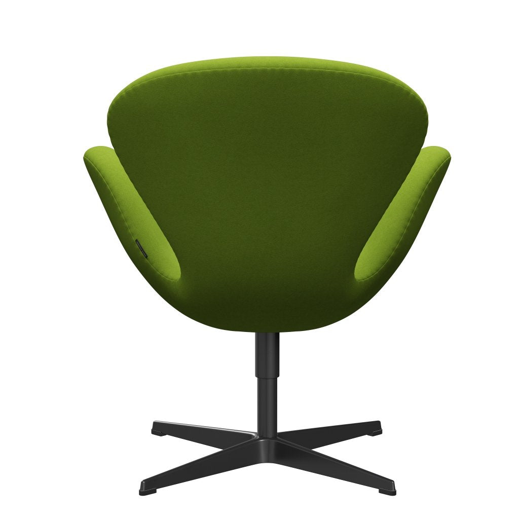Fritz Hansen Swan Lounge Chair, Black Lacquered/Comfort Green (68011)