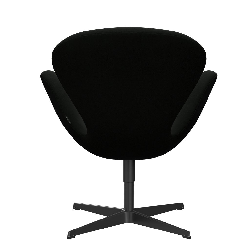 Fritz Hansen Swan Lounge Chair, Black Lacquered/Comfort Black (60009)