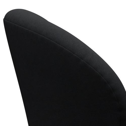 Fritz Hansen Swan Lounge Chair, Black Lacquered/Comfort Black/Grey
