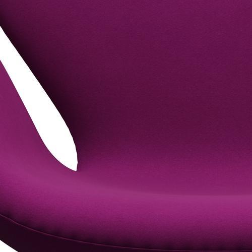 Fritz Hansen Swan Lounge Chair, Black Lacquered/Comfort Violet Light