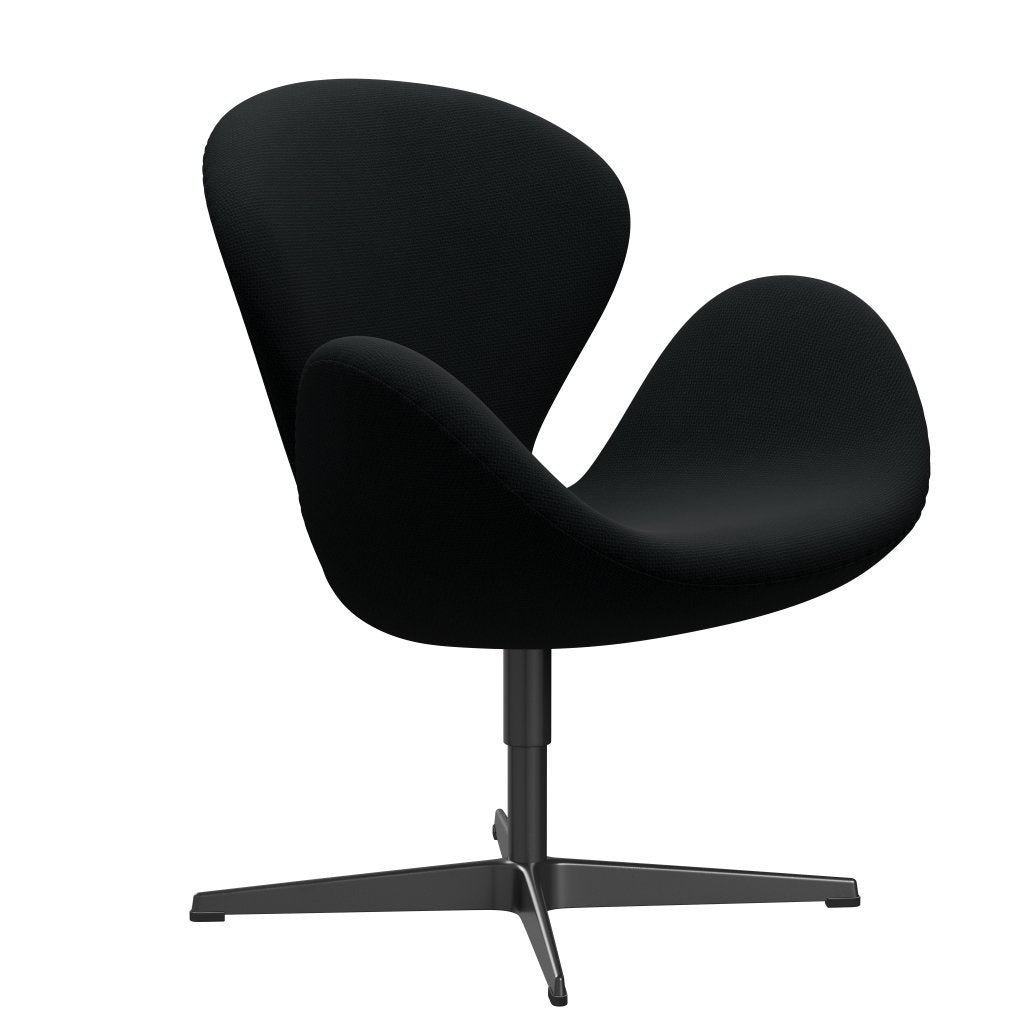 Fritz Hansen Swan Lounge Chair, Black Lacquered/Diablo Black