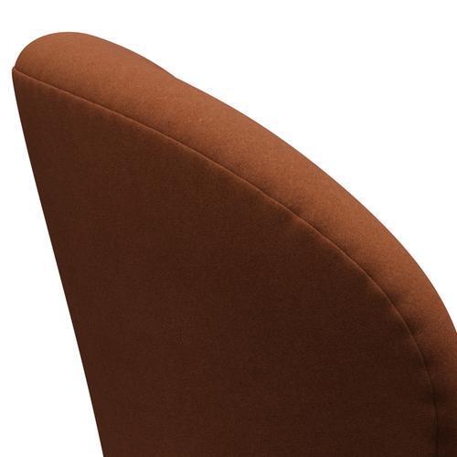 Fritz Hansen Swan Lounge Chair, Black Lacquered/Divina Brown (346)