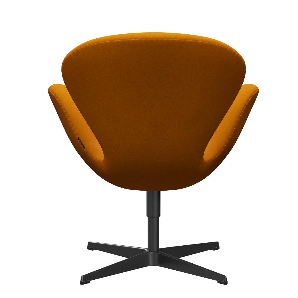 Fritz Hansen Swan Lounge Chair, Black Lacquered/Divina Mustard