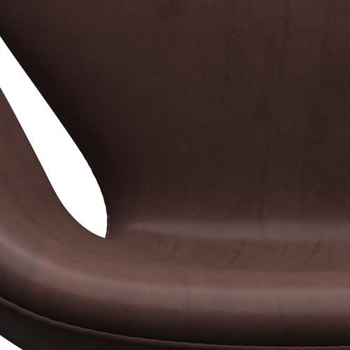 Fritz Hansen Swan Lounge Chair, Black Lacquered/Embrace Concrete
