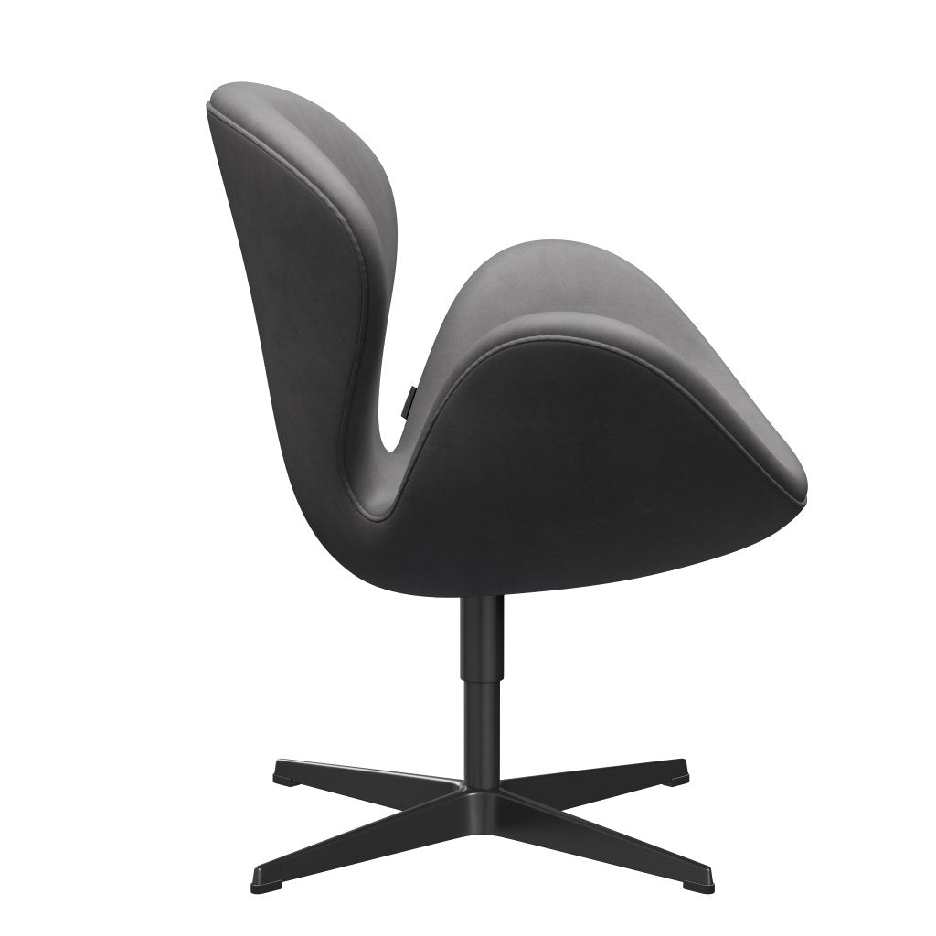 Fritz Hansen Swan Lounge Chair, Black Lacquered/Embrace Chocolate