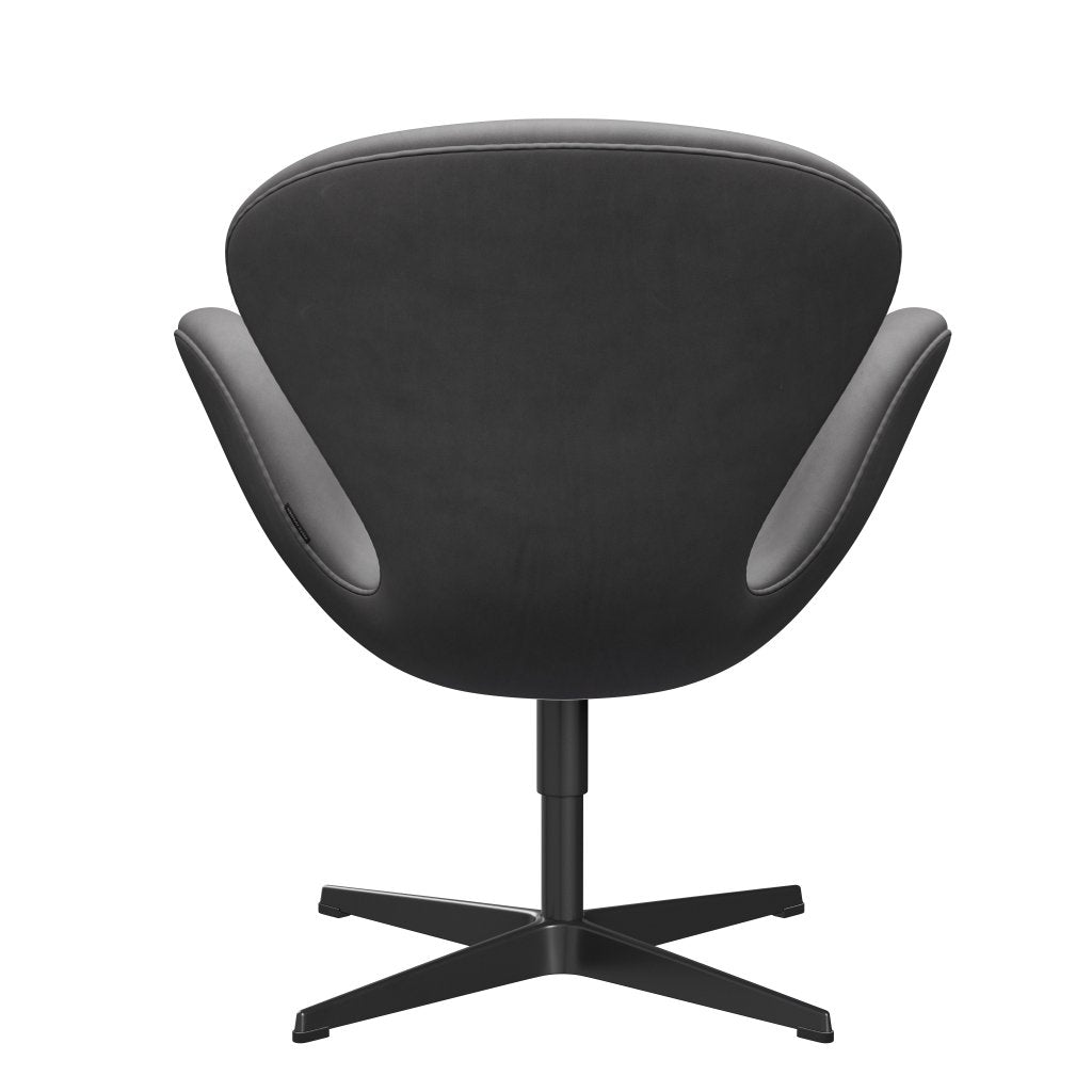 Fritz Hansen Swan Lounge Chair, Black Lacquered/Embrace Chocolate