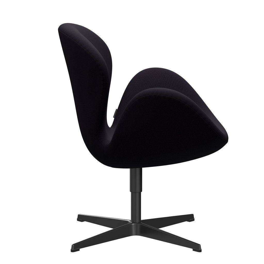 Fritz Hansen Swan Lounge Chair, Black Lacquered/Fame Bordeaux (64055)
